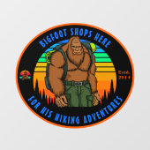 Aangepaste Bigfoot Wandel Sportartikelen Winkel   Raamsticker (Vel)