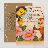 Aangepaste bij baby shower kaart (Voorkant / Achterkant)