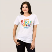 Aangepaste Bijbel Crew - Regenboog Bloem Christian Tri-Blend Shirt (Voorkant volledig)