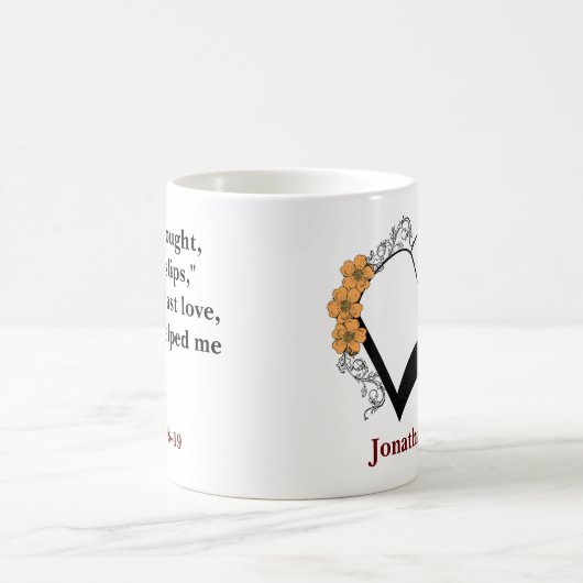 Aangepaste bijbel vers Christelijk Koffiemok (Center)