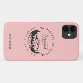 Aangepaste bijbel Verse Blush Christelijk Case-Mate iPhone Case (Achterkant (horizontaal))