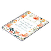 Aangepaste Bijbel Verse Floral Notitieboek Journal (Linkerzijde)