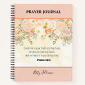 Aangepaste Bijbel Verse Floral Prayer Journal Notitieboek (Voorkant)