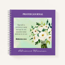 Aangepaste Bijbel Verse Floral Prayer Journal Notitieboek