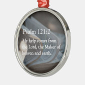 Aangepaste Bijbel Verse Kerstcadeaus voor Pastors Metalen Ornament (Links)