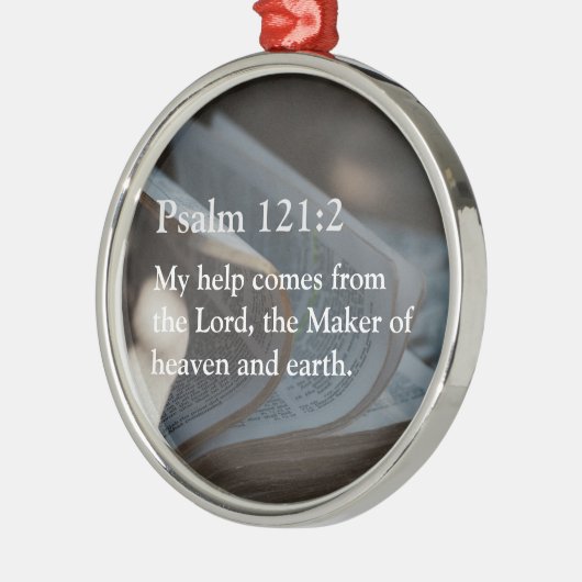 Aangepaste Bijbel Verse Kerstcadeaus voor Pastors Metalen Ornament (Links)