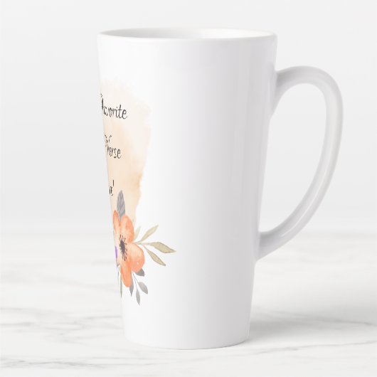 Aangepaste Bijbel Verse op Perzik Achtergrond en B Latte Mok (Rechts)