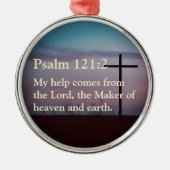 Aangepaste Bijbel Verse Quote Christelijke Geschen Metalen Ornament (Voorkant)
