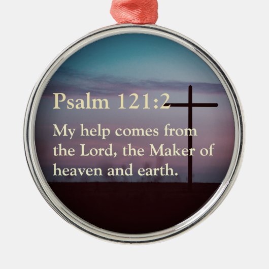 Aangepaste Bijbel Verse Quote Christelijke Geschen Metalen Ornament (Voorkant)