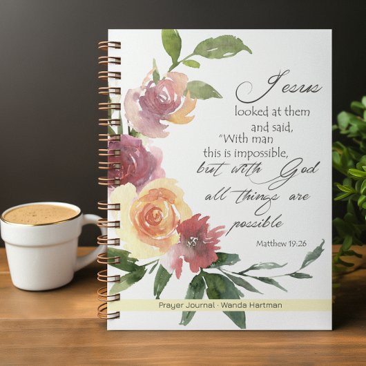 Aangepaste Bijbel Verse Spiral Prayer Journal Notitieboek