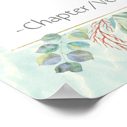 Aangepaste Bijbel Verse Wanddecoratie Eucalyptus L Poster (Hoek)