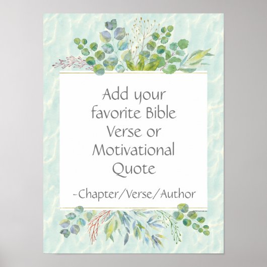 Aangepaste Bijbel Verse Wanddecoratie Eucalyptus L Poster (Voorkant)