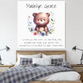 Aangepaste Bijbeltekst Baby-kinderkamer Muur Canvas Afdruk (Insitu (Slaapkamer))