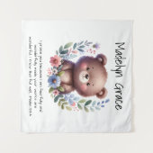 Aangepaste Bijbeltekst Baby-kinderkamer Muur Wandkleed (Voorkant (horizontaal))