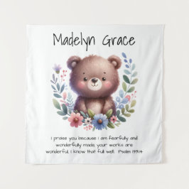 Aangepaste Bijbeltekst voor babykamer muur Wandkleed