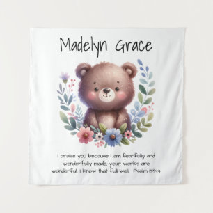 Aangepaste Bijbeltekst voor babykamer muur Wandkleed