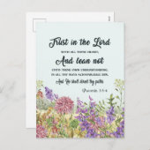 Aangepaste Bijbelvers Bloemen Wenskaarten Feestdagenkaart (Voorkant / Achterkant)