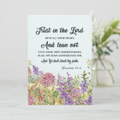 Aangepaste Bijbelvers Bloemen Wenskaarten Feestdagenkaart (Staand voorkant)