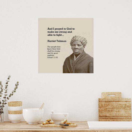Aangepaste bijbelversie van HARRIET TUBMAN-prijsop Poster (Keuken)
