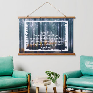 Aangepaste bijbelverzen citaten en gepersonaliseer hangend wandkleed