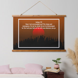 Aangepaste bijbelverzen citaten en gepersonaliseer hangend wandkleed
