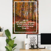 Aangepaste bijbelverzen citaten en gepersonaliseer poster (Thuiskantoor)