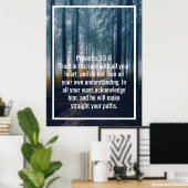 Aangepaste bijbelverzen citaten en persoonlijk woo poster (Thuiskantoor)