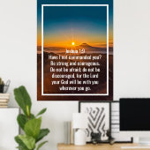 Aangepaste bijbelverzen citaten en persoonlijk woo poster (Thuiskantoor)
