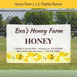 Aangepaste Bijen Honingboerderij 3' x 5' display b Spandoek