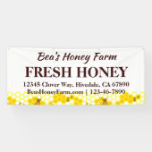 Aangepaste Bijen Honingboerderij 6' Display Banner (Horizontaal)
