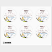 Aangepaste bijenkast en wolken honing 3" ronde sticker (Vel)