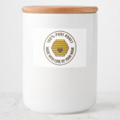 Aangepaste bijenkorf bedrijf logo honing jar label voedselcontainer etiket (Voorkant)