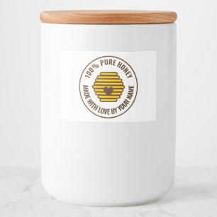 Aangepaste bijenkorf zakelijk logo honingpot label voedselcontainer etiket