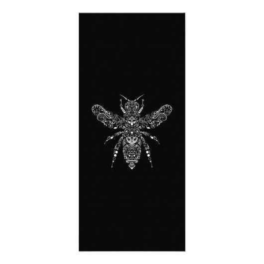 Aangepaste Bijenstal Honing Bij Menu (Achterkant)