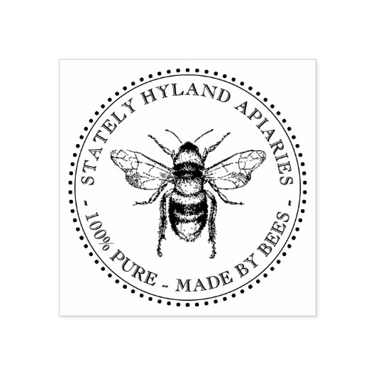 Aangepaste bijenstang voor honingbijen rubberstempel (Afrduk)