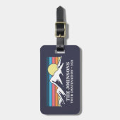 Aangepaste bijpassende familie vakantie camping gr bagagelabel (Voorkant verticaal)