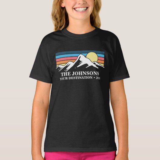 Aangepaste bijpassende familie vakantie camping gr t-shirt (Voorkant)