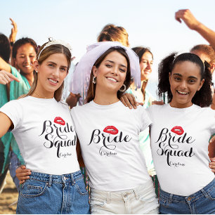 Aangepaste bijten Lips Bruid Bachelorette Party T-shirt