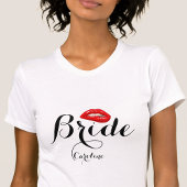 Aangepaste bijten Lips Bruid Bachelorette Party T-shirt