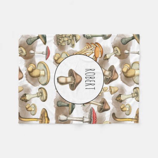 Aangepaste  bijtende paddenstoelen fleece deken (Voorkant (Horizontaal))