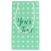 Aangepaste, bijtende Sjabloon poladots mint klein Cadeauzakje (Voorkant)