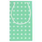 Aangepaste, bijtende Sjabloon poladots mint klein Klein Cadeauzakje (Achterkant)
