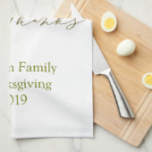 Aangepaste bijtende Thanksgiving Teatowels Tea Tow Theedoek (Quarter Fold)