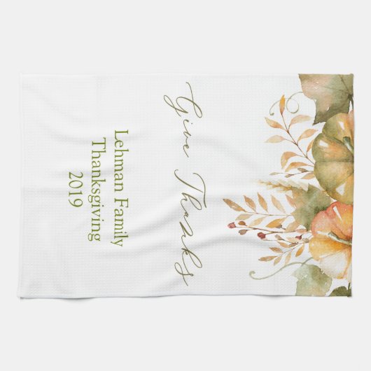Aangepaste bijtende Thanksgiving Teatowels Tea Tow Theedoek (Horizontaal)