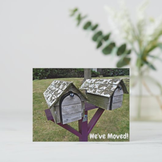 Aangepaste bijtende wijziging van adresverplaatst  briefkaart (Staand voorkant)