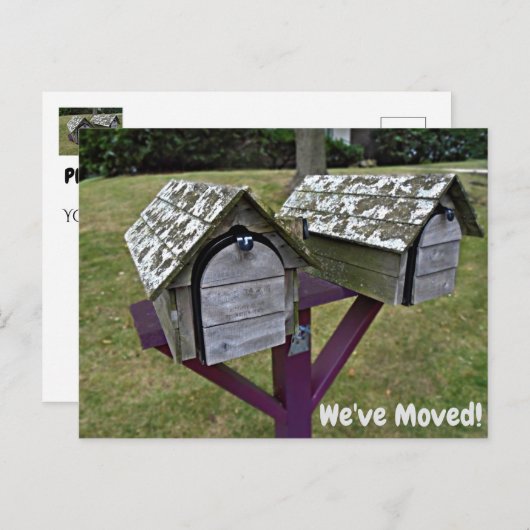 Aangepaste bijtende wijziging van adresverplaatst  briefkaart (Voorkant / Achterkant)