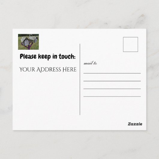 Aangepaste bijtende wijziging van adresverplaatst briefkaart (Achterkant)