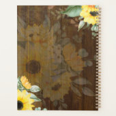 Aangepaste bijtende zonnebloemen bruiloft planner (Achterkant)