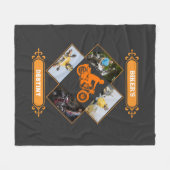 Aangepaste Biker Fotocollage Fleece Deken (Voorkant (Horizontaal))
