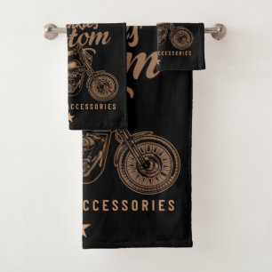 Aangepaste biker-motorfiets bad handdoek